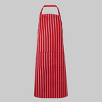 Bib Striped Apron with Pocket