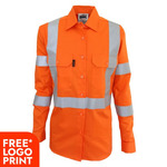 Womens  HiVis 3 way vented "X" back & Bio-motion taped shirt 